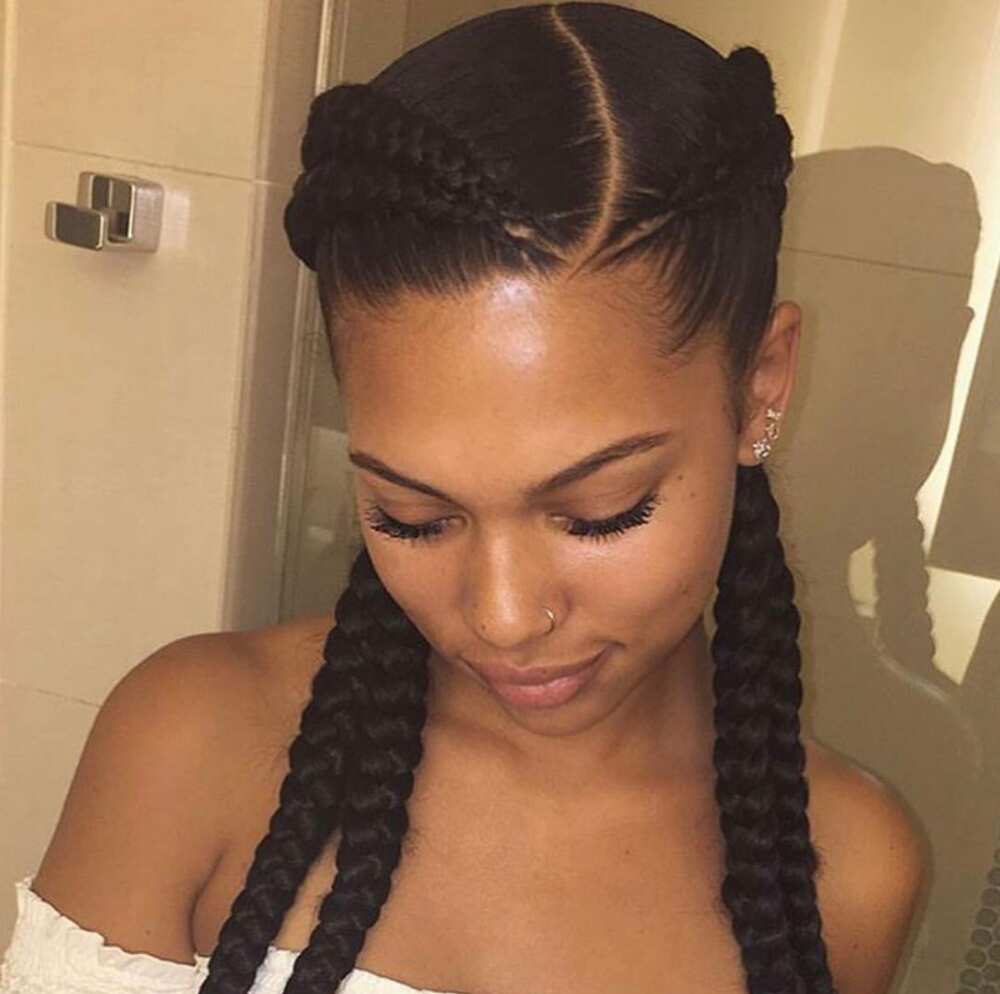 Cornrow Goddess Braids Styles