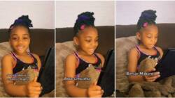 She sounds like Imade: Girl says "36 states" like Oyinbo in video, someone compares her to Davido's daughter
