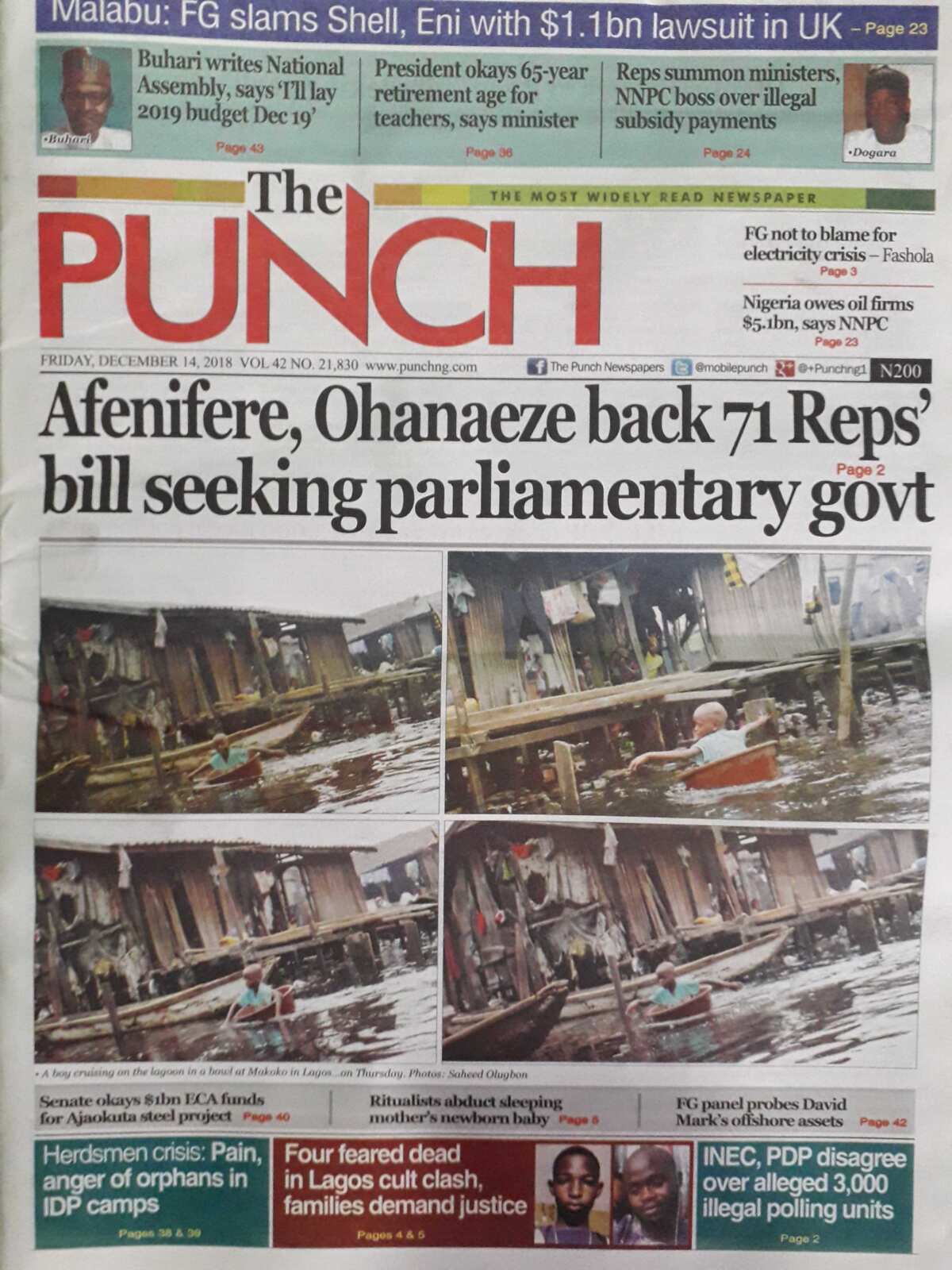 Electoral Bill: APC, PDP senators argue over numerical strength (Newspaper Review)