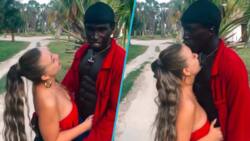 Interracial love: Couple shares loved-up moments in cute video, folks react: “Love is blind”