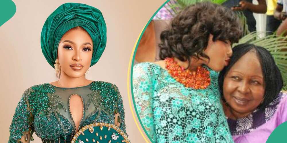 Tonto Dikeh remembers late step-mother.