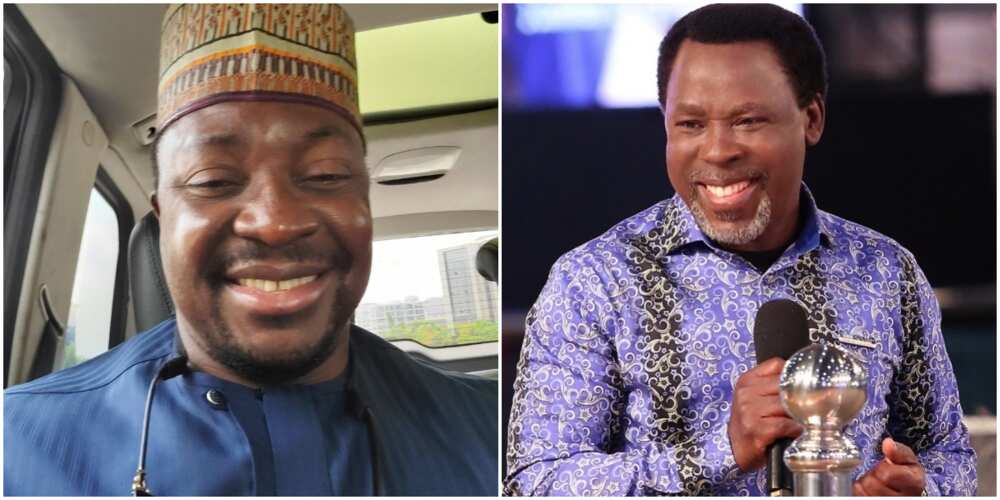 Comedian Ali baba and Pastor TB Joshua