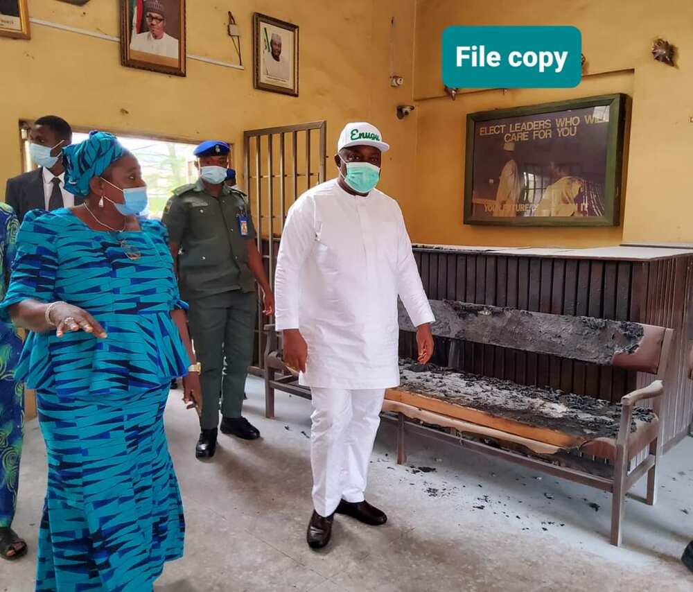 Gov Ugwuanyi Hands over Renovated Burnt Enugu INEC Office