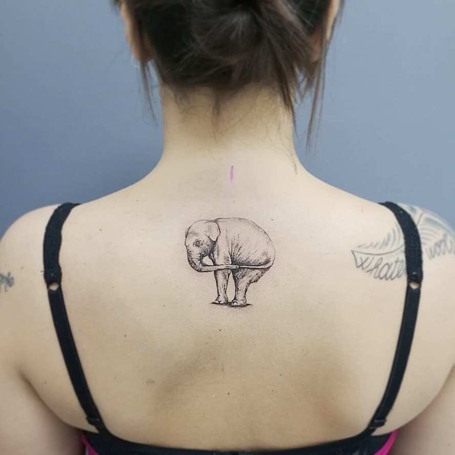 Elephant tattoo simple idea