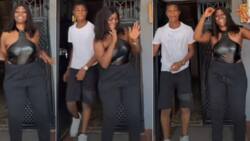 "Early marriage is good": Young-looking mum in body suit dances with cute grown son in video, people hail them