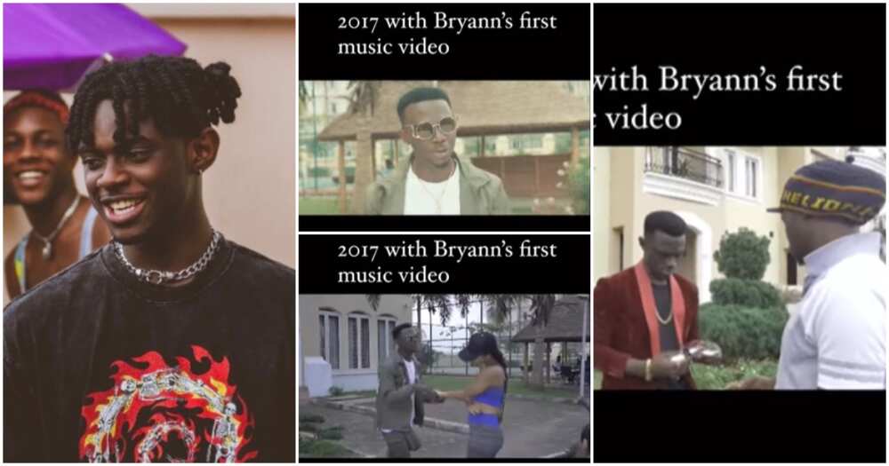 Photos of BBNaija star Bryann from his old music video