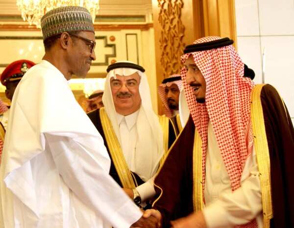 Shugaba Buhari tare da Sarki Salman na kasar Saudiyya