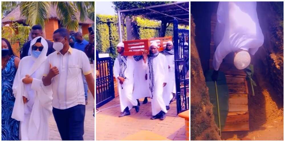 Toyin Lawani shares emotional video from burial of her father Shewu Olanrewaju Lawani