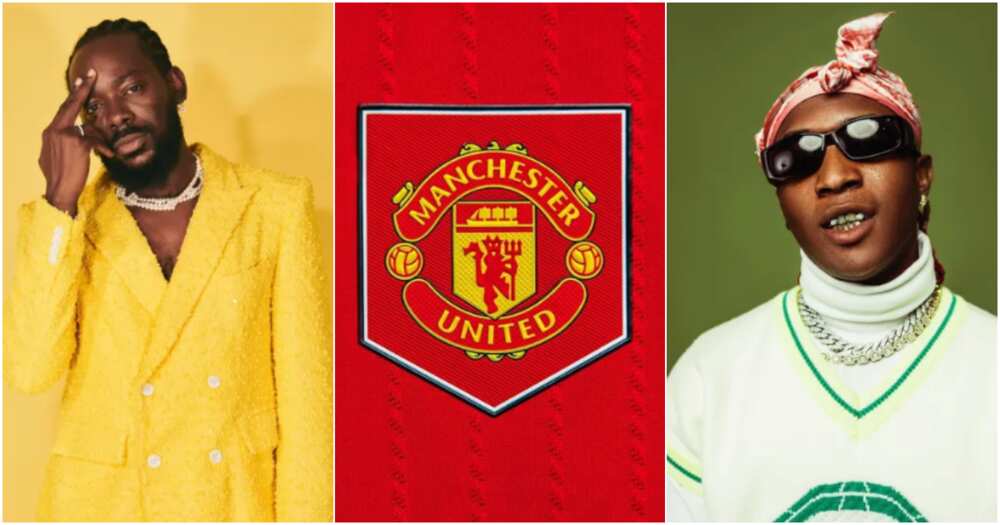 Adekunle Gold Man United and Bella Shmurda