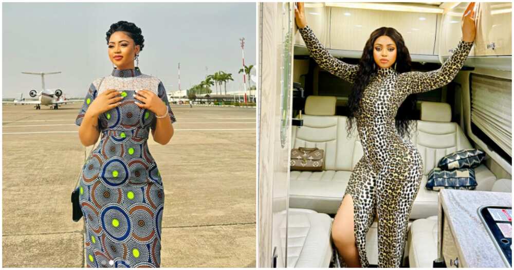 Regina Daniels reacts to repeating an outfit