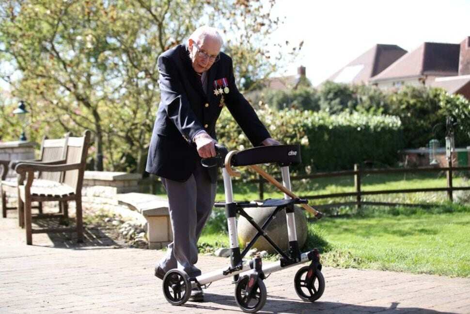 99-year-old Captain Tom Moore recognised by Guinness World Records for smashing global fundraising record 99-year-old Captain Tom Moore recognised by Guinness World Records for smashing global fundraising record