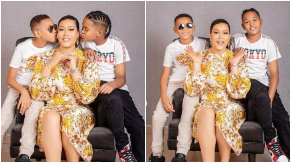 Adunni Ade shows off her children, prays for every parent out there