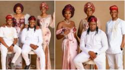 Nigerians gush over beautiful 'owambe' photos of actress Omotola Jalade and her 4 adorable kids