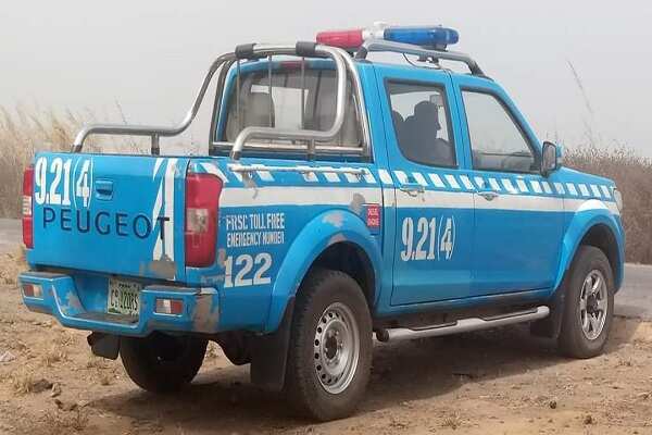 FRSC van seen with four expired tyres