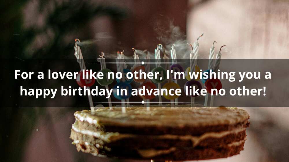 Advance birthday wishes