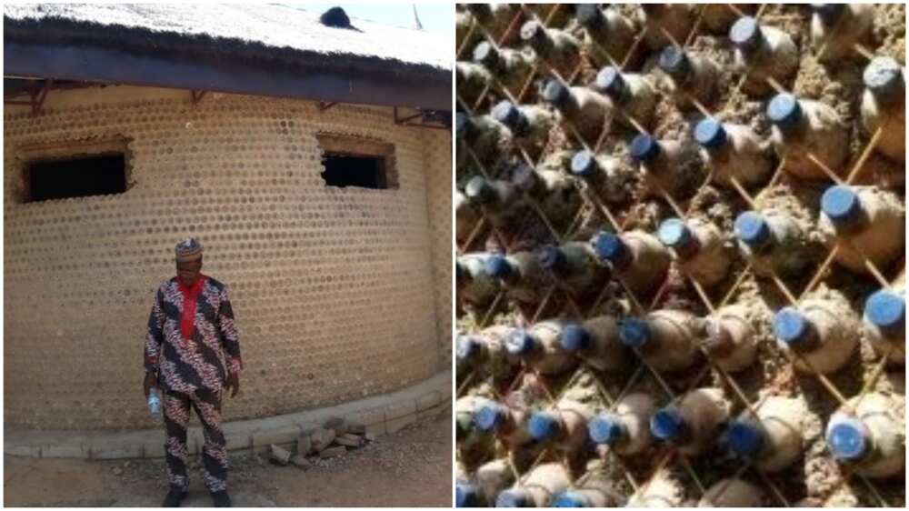 Why I Built House with 14,800 Plastic Bottles in Kaduna, Nigerian Man Explains; Wants Others to Emulate Him