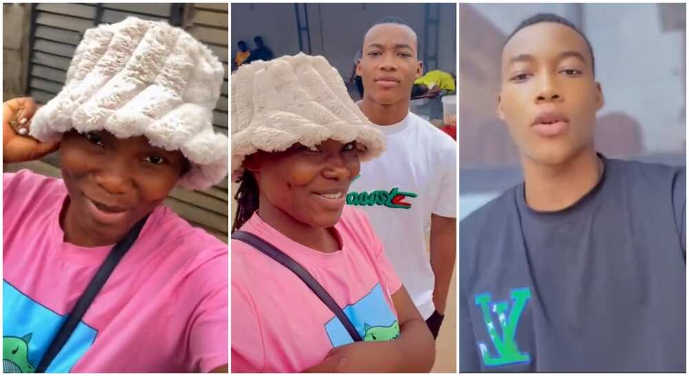 Photos of a Nigerian lady and her brother in Cotonou, Benin Republic.