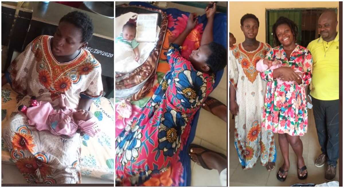 Photos: Pregnant woman welcomes baby inside IDP camp in Rivers state