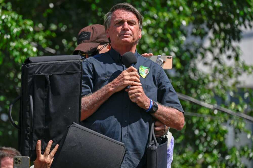 Far-right incumbent president Jair Bolsonaro campaigns in Rio de Janeiro, Brazil, on September 27, 2022