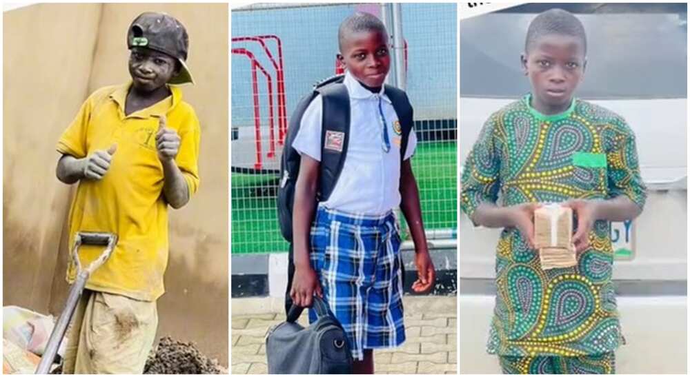 Photos of Kamorudeen, the Nigerian kid who worked at a construction site.