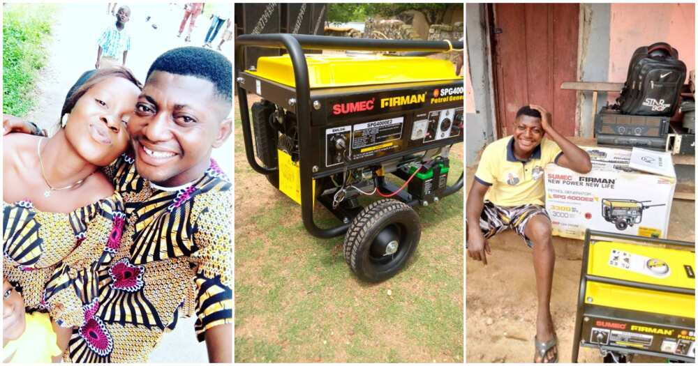 Nigerian man, business, big generator, wife