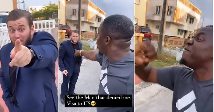 Nigerian man confronts oyinbo over US Visa
Photo Credit: @mediagist