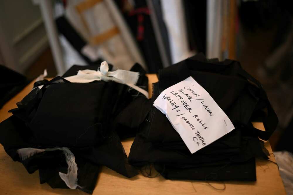 Designer Phoebe English works with offcuts and discarded fabrics Designer Phoebe English works with offcuts and discarded fabrics