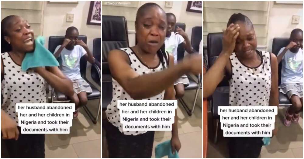 Reactions as man dumps his wife and kids in Nigeria after vacation, leaves for Europe with their travel documents