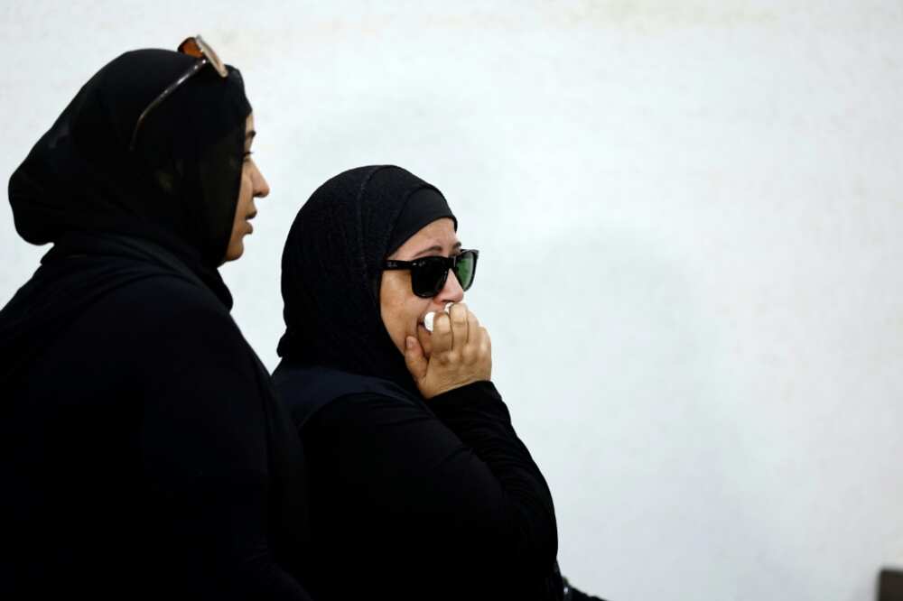 The mother of murdered university of Mansoura student Nayera Ashraf, reacts as she attends the first trial session of the alleged murderer Mohamed Adel, in Mansoura north of Cairo The mother of murdered university of Mansoura student Nayera Ashraf, reacts as she attends the first trial session of the alleged murderer Mohamed Adel, in Mansoura north of Cairo