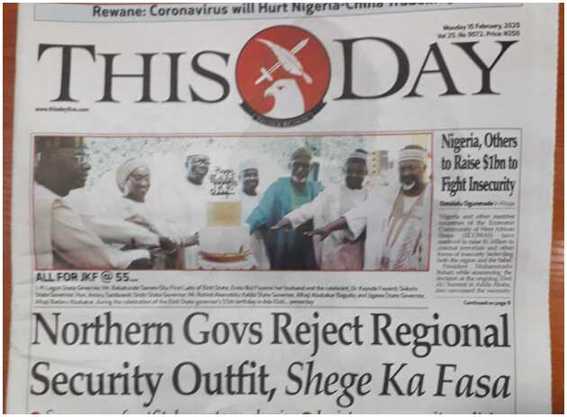 Nigerian newspapers review for February 10: Amotekun is indigenous - Miyetti Allah