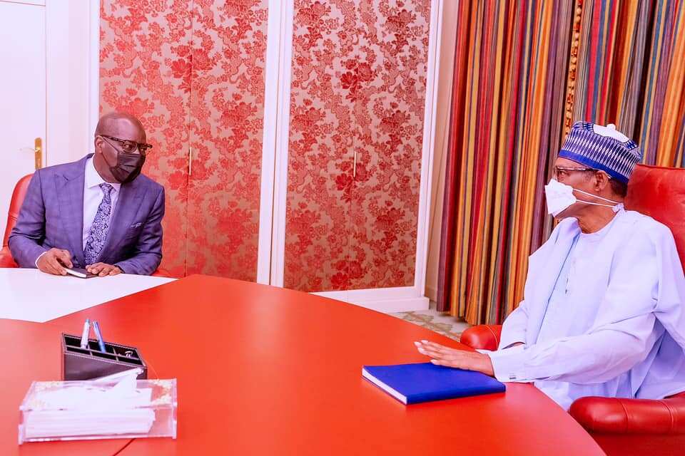 Breaking: Governor Obaseki speaks on defection after meeting with Buhari