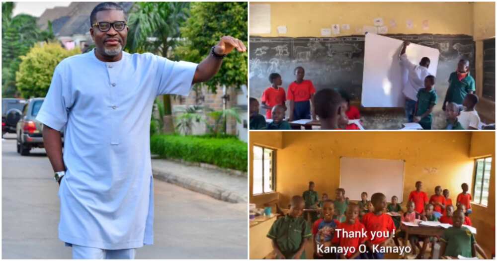 Kanayo O. Kanayo donates 20 marker boards