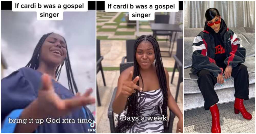 Cardi B, WAP, rap, gospel version, talented Nigerian lady raps