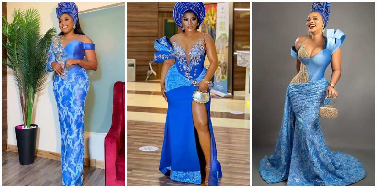 5 Stylish Asoebi Looks at Peggy Ovire and Frederick Leonard's ...