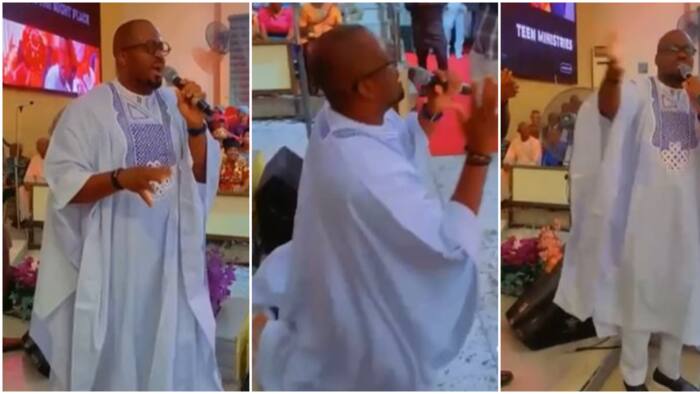 "The God that stood for me before did it again": Desmond Elliot goes to church for thanksgiving, video goes viral