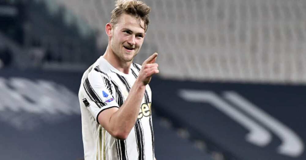 Matthijs de Ligt of Juventus celebrates after scoring his team's third goal during the Serie A match against Parma Calcio at Allianz Stadium. (Photo by Daniele Badolato - Juventus FC/Juventus FC via Getty Images)