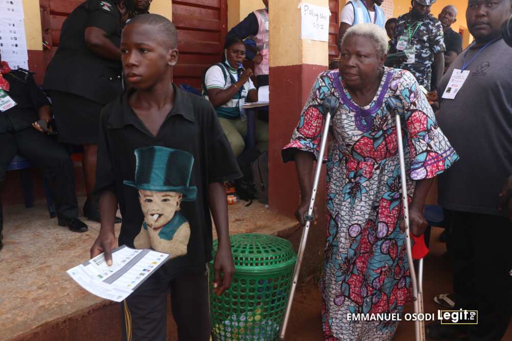 Anambra election: Catherine Egbuche, 70-year-old physically-challenged pensioner votes