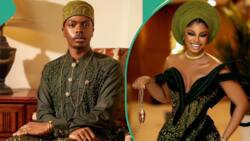 “My crown”: Priscy Ojo gushes over Enioluwa’s outfit to Veekee James’ wedding, sparks dating rumours