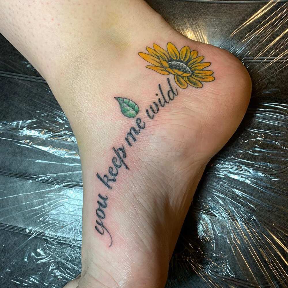 Sunflower tattoo