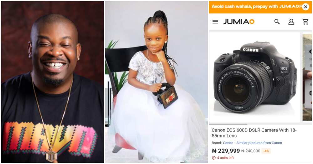 Photos of Don Jazzy, little and camera