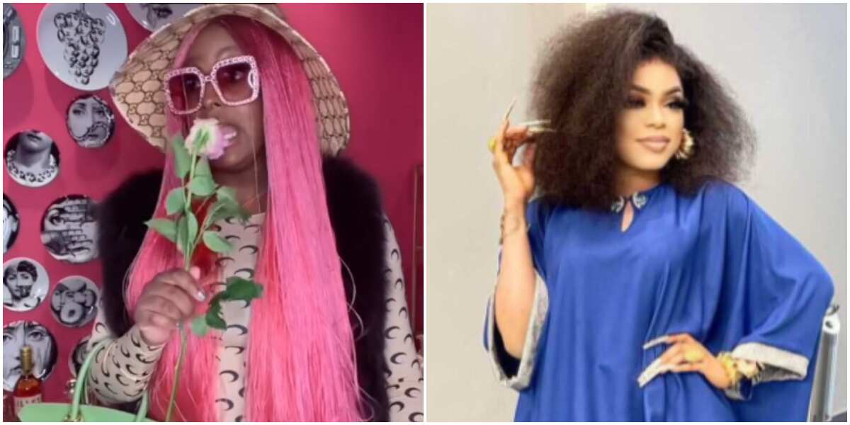 E choke: Hilarious reactions as DJ Cuppy channels her inner Bobrisky in a TikTok video