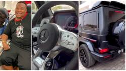 Cubana Chiefpriest buys wife black tear rubber AMG G 63 Benz worth millions of naira few days to her birthday