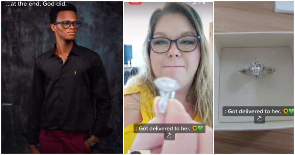 Interracial relationship, Nigerian men and Oyinbo ladies, NIgerian sends proposal ring abroad, Nigerian engages his Oyinbo bae