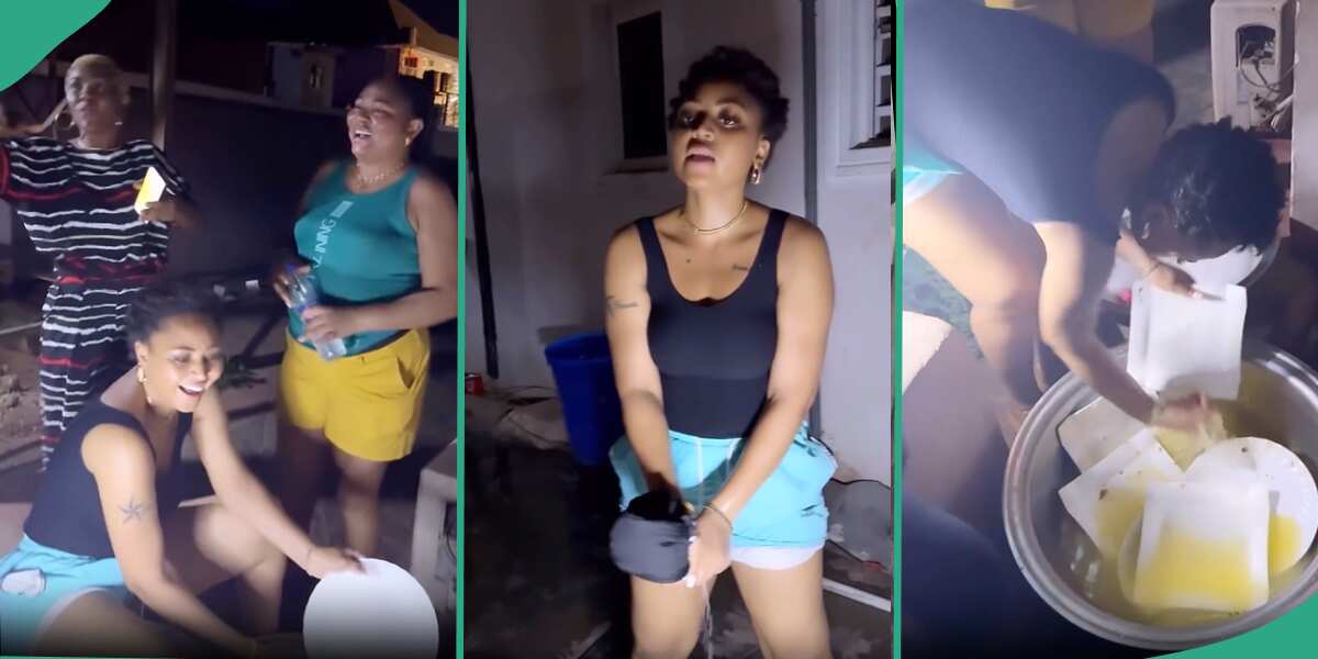 See how Regina Daniels' mother made her wash mountain of plates, clothes in her house (video)