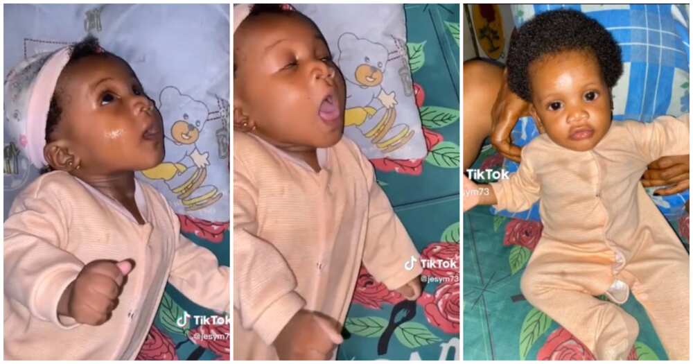 Video of baby shaking in bed, Nigerian mum shares video