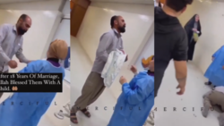 Man finally welcomes a baby after 18 years of marriage, prostates in joy in viral video