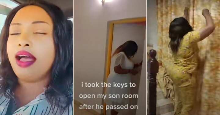 Mum opens dead son's room, viral video