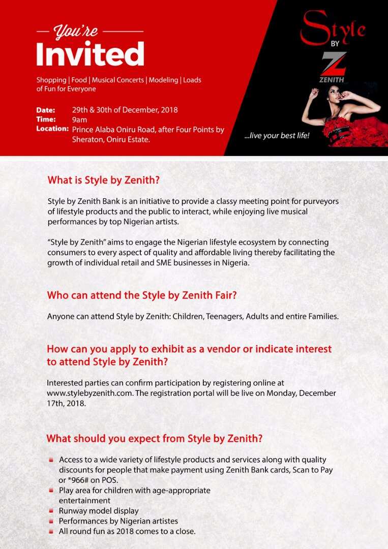 You are invited to the Styled by Zenith event