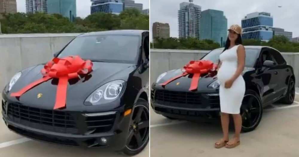 Woman shows off lavish push present: "Daddy got me a mommy SUV"