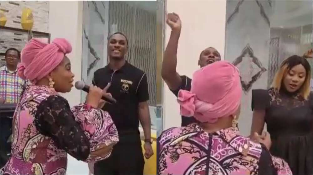 Video of Gospel Singer Tope Alabi Performing and Praying at Ighalo’s Birthday Party Goes Viral